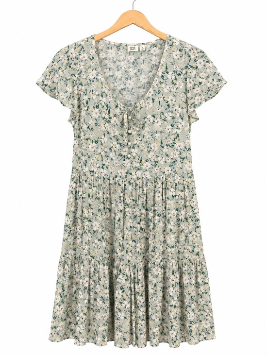 True Craft Dresses & Skirts - ⭐️Clearance True Craft Floral Tiered Babydoll Dress Cottagecore Boho Mini Dress